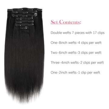 Sassina Real Thick Yaki Clip-in Extensions 20 inch