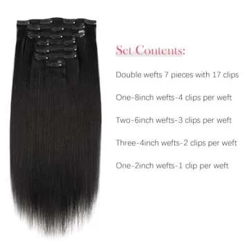 Sassina Real Thick Yaki Clip-in Extensions 20 inch