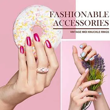 Hicarer 12 Pcs Y2k Rings Hot Pink Rings Colorful Resin Acrylic Rings Chunky Rings Vintage Knuckle Rings Trendy Rings for Women