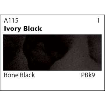 Grumbacher Academy Watercolor Paint, 7.5ml/0.25 Ounce, Ivory Black (A115)