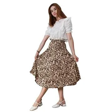 CHARTOU Women’s Chic Elastic High Waisted Skirt