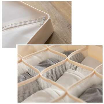 Foldable Underwear Storage Organizer - Space-Saving Design