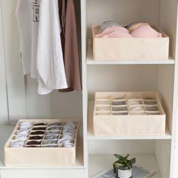 Foldable Underwear Storage Organizer - Space-Saving Design