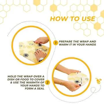 Reusable Beeswax Food Wraps Set – 9 Pcs Assorted Sustainable Beeswax Wrap, Washable Wax Wrapping, Bread Sandwich Storage Wax Covers (3 Each for Small, Medium, and Large)