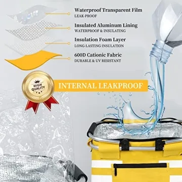 KEFOMOL Insulated Leak-Proof Cooler Bag for Picnics