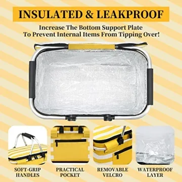 KEFOMOL Insulated Leak-Proof Cooler Bag for Picnics