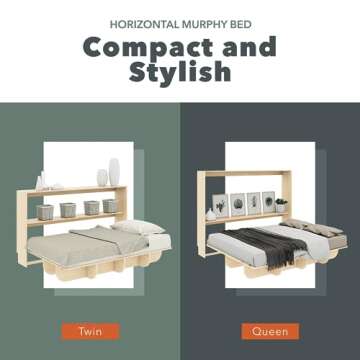 Lori Beds Murphy Bed - Space Saving Real Wood Furniture