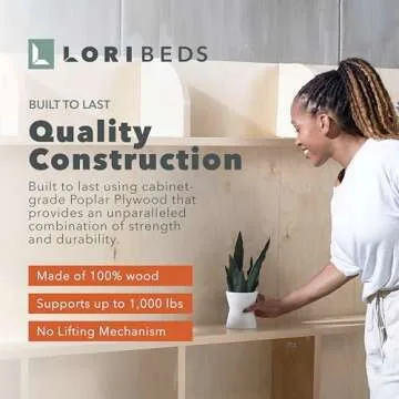 Lori Beds Murphy Bed - Space Saving Real Wood Furniture