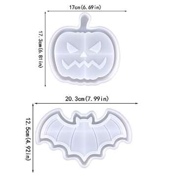 Bat Pumpkin Tray Storage Mold Set for Halloween Crafts