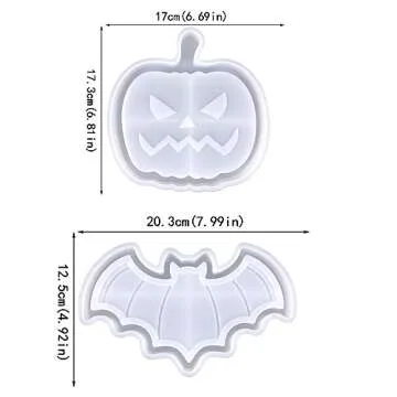 Bat Pumpkin Tray Storage Mold Set for Halloween Crafts