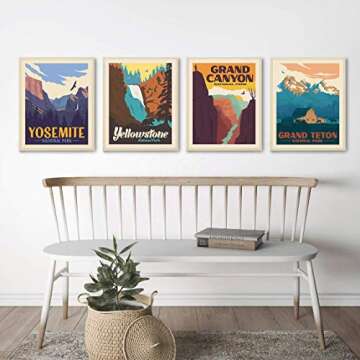HerZii Vintage National Park Poster Set - 4 Prints