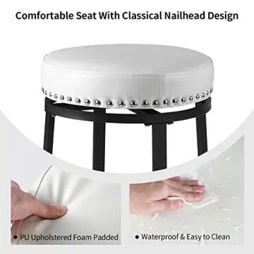 FLYZC 24 Inch Swivel Bar Stools Set for Kitchen Comfort