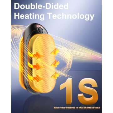 2 Pack 14000mAh Hand Warmers Rechargeable with AI Charging Case, Portable Electric Handwarmers, Reusable Pocket Heater Great for, Hunting, Golf, Camping, Raynauds, Christmas Outdoor, Women Men Gifts