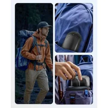 2 Pack 14000mAh Hand Warmers Rechargeable with AI Charging Case, Portable Electric Handwarmers, Reusable Pocket Heater Great for, Hunting, Golf, Camping, Raynauds, Christmas Outdoor, Women Men Gifts