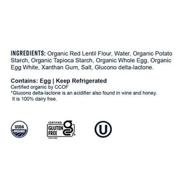 Red Lentil Fusilli | Grain-Free, Gluten-Free, Fresh Organic Noodles | Cooks in Just 3 Minutes | Taste Republic | Frozen, 9oz (6 pack)