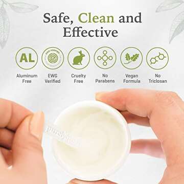 Purelygreat Aluminum-Free Cream Deodorant for Lasting Freshness