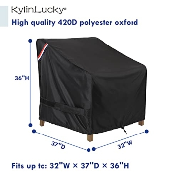 KylinLucky Waterproof Patio Chair Covers for Outdoor Use