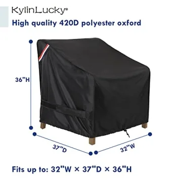 KylinLucky Waterproof Patio Chair Covers for Outdoor Use