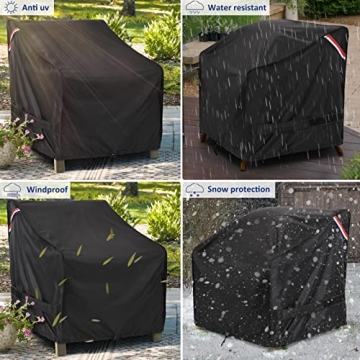 KylinLucky Waterproof Patio Chair Covers for Outdoor Use