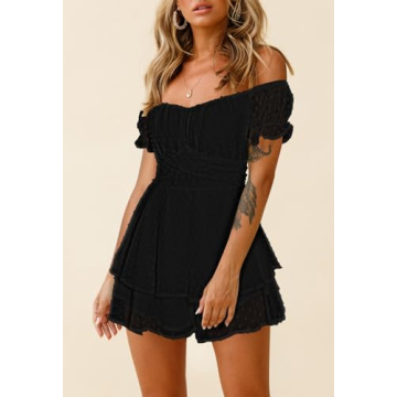 Fixmatti Women Boho Floral Chiffon Jumpsuit Playsuit