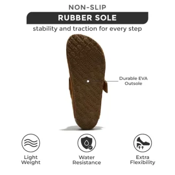 Project Cloud Clogs for Women - Memory Foam Women's Mules & Clogs, Wedges Heels for Women - Platform Clogs for Women Footwear, Womens Clogs - Mules for Women 2024 (Rhona, Chestnut, 7.5)