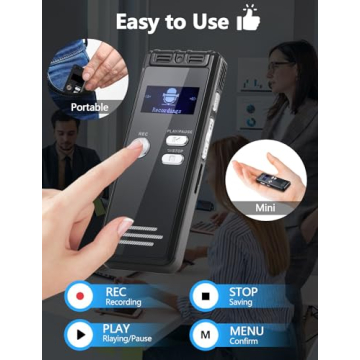 64GB Voice Activated Recorder with Dual MIC