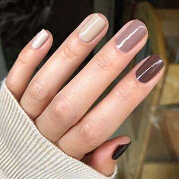 Vishine Nude Brown Gel Nail Polish - 6 Color Set Kit