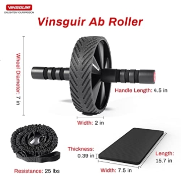 Vinsguir Ab Roller Wheel Kit for Core Strength and Fitness