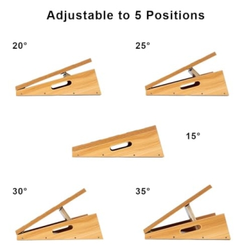 StrongTek Adjustable Wooden Slant Board for Stretching