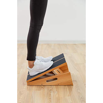 StrongTek Adjustable Wooden Slant Board for Stretching