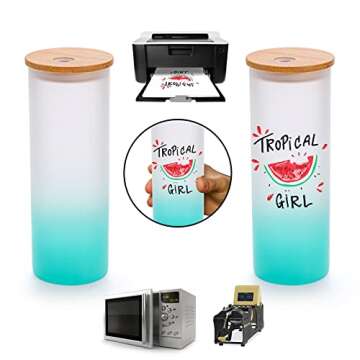 Mezchi Sublimation Glass Cups Set - 17 OZ Tumblers