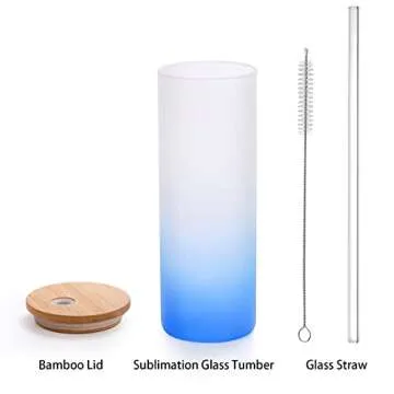 Mezchi Sublimation Glass Cups Set - 17 OZ Tumblers