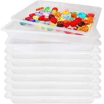 10 Pack Stackable Plastic Art Trays for Crafting & Organizing