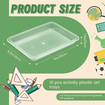 Stackable Plastic Art Trays for Crafting Organizing