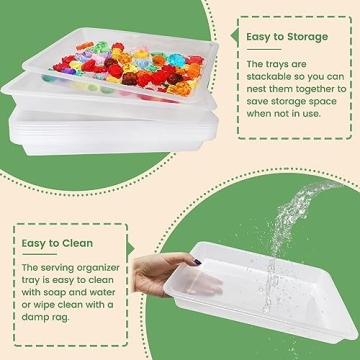 Stackable Plastic Art Trays for Crafting Organizing