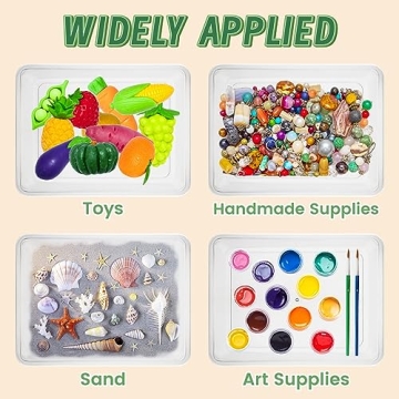 Stackable Plastic Art Trays for Crafting Organizing
