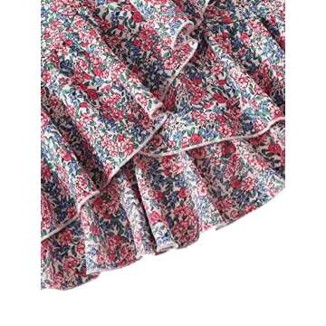 Floral Ruffle Cami and Wrap Skirt Set for Women