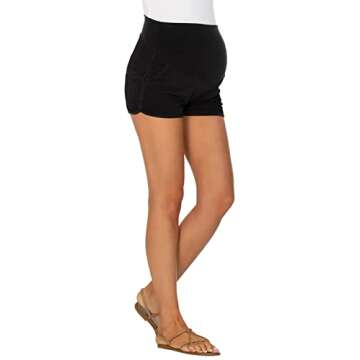 Love2Mi Maternity Shorts - Comfy Over Belly Yoga Shorts
