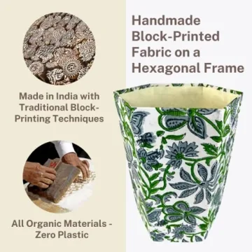 Fern Trail Decorative Waste Basket for Eco Friendly Homes