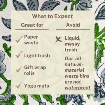 Fern Trail Decorative Waste Basket for Eco Friendly Homes