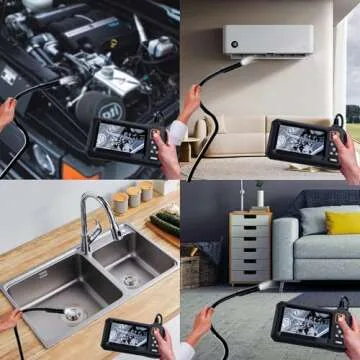 Endoscope Camera with Light - 4.3" IPS Screen, 1080P HD