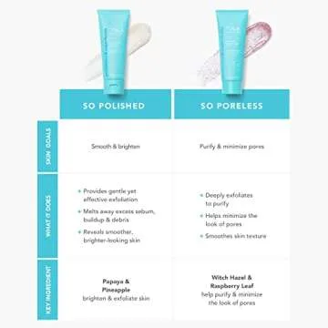 TULA Skin Care So Polished Exfoliating Sugar Scrub - Face Scrub, Gently Exfoliates with Sugar, Papaya, and Probiotic Extracts for a Softer and Radiant-Looking Complexion, 2.9 oz.