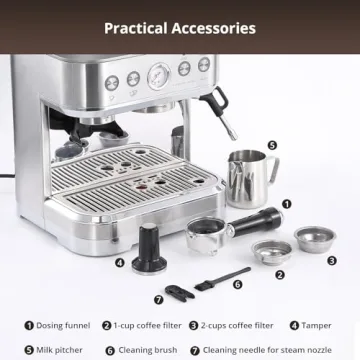 Acekool Espresso Machine with Milk Frother and 77 oz Tank