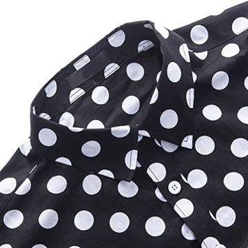 CATERTO Men's Casual Polka Dot Shirt for Summer Style