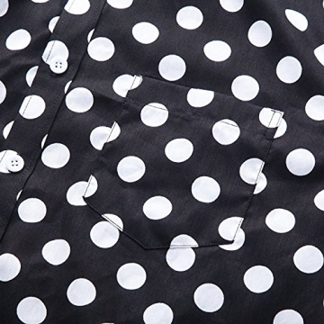 CATERTO Men's Casual Polka Dot Shirt for Summer Style