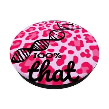 Pink Leopard Print DNA 100% That PopSockets Grip and Stand for Phones and Tablets