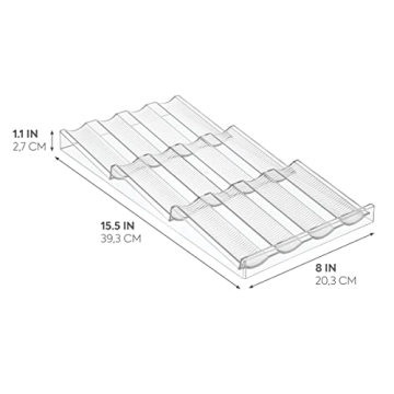 Clear iDesign Linus Spice Rack for Kitchen Organization