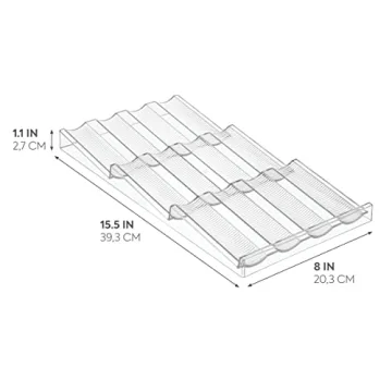 Clear iDesign Linus Spice Rack for Kitchen Organization