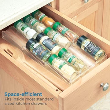 Clear iDesign Linus Spice Rack for Kitchen Organization