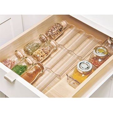 Clear iDesign Linus Spice Rack for Kitchen Organization